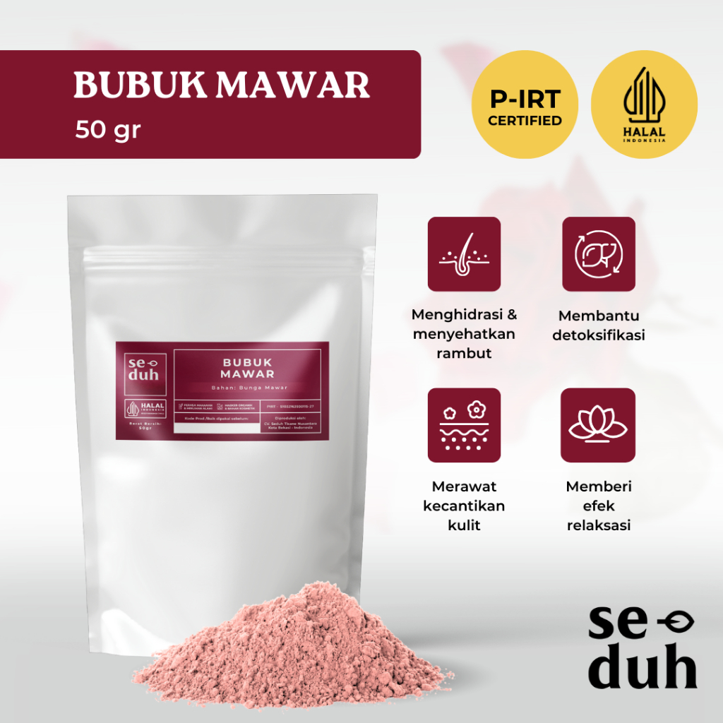 

SEDUH TEA & TISANE | Rose Powder / Bubuk Bunga Mawar / Flower Powder 50 gram