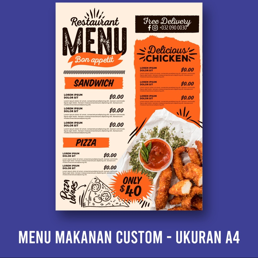 

CETAK DAFTAR MENU CUSTOM - UKURAN A4