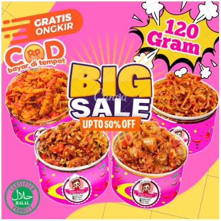 

Sambal aneka rasa siap saji bawang cumi suwir ayam cakalang teri 120gr