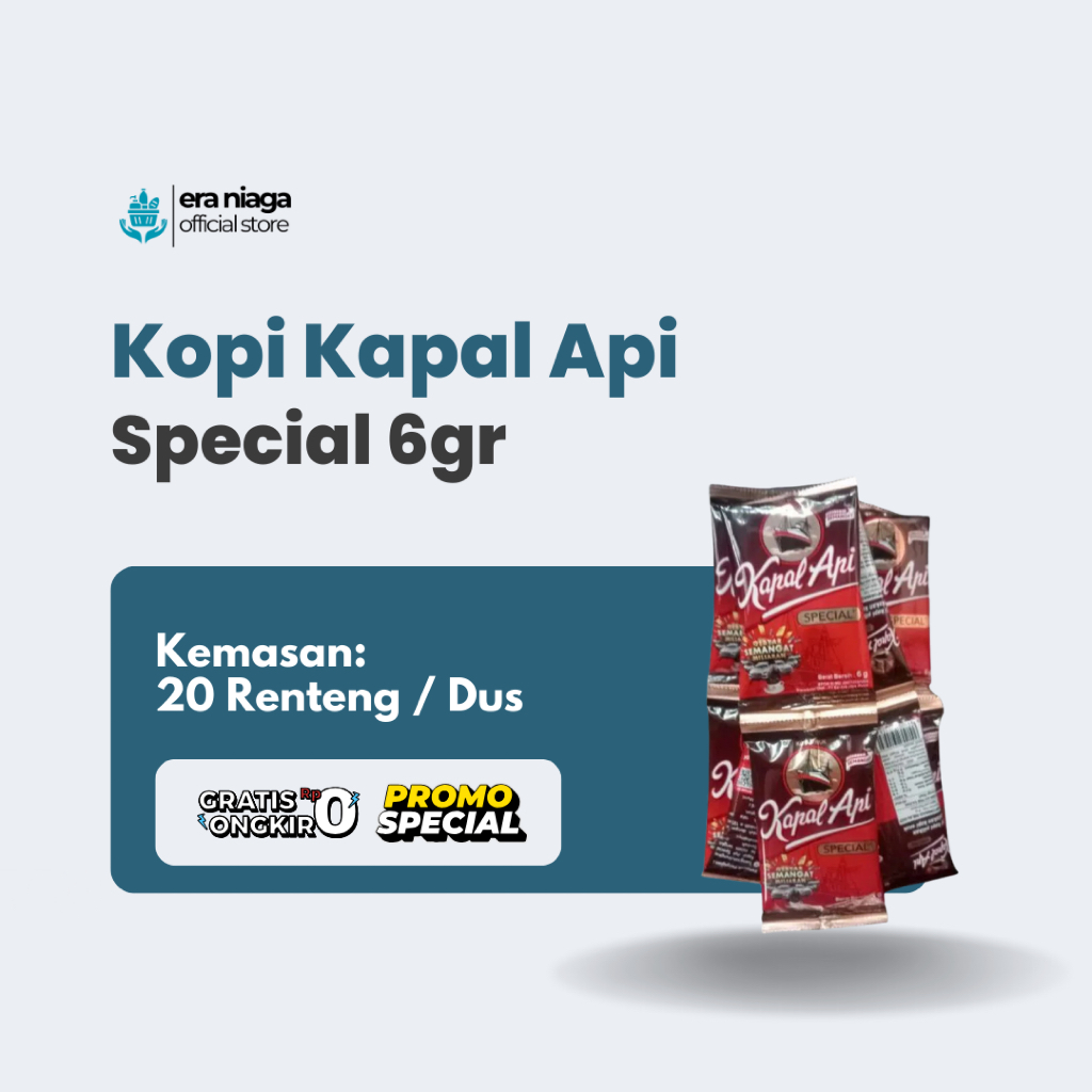 

Kopi Kapal Api Special Kemasan 6 gr - 1 Karton @20renteng