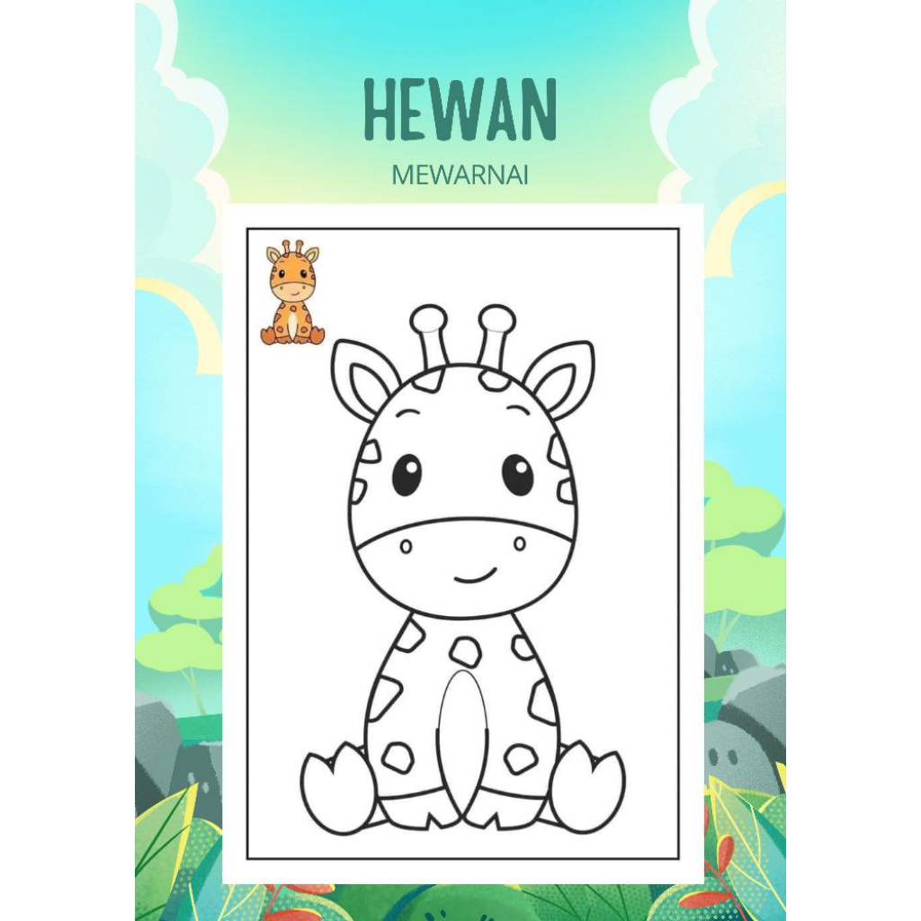 

KERTAS MEWARNAI TEMA HEWAN/ KERTAS GAMBAR/ KERTAS MEWARNAI ANAK PAUD - TK - SD/ KERTAS A4 - A5