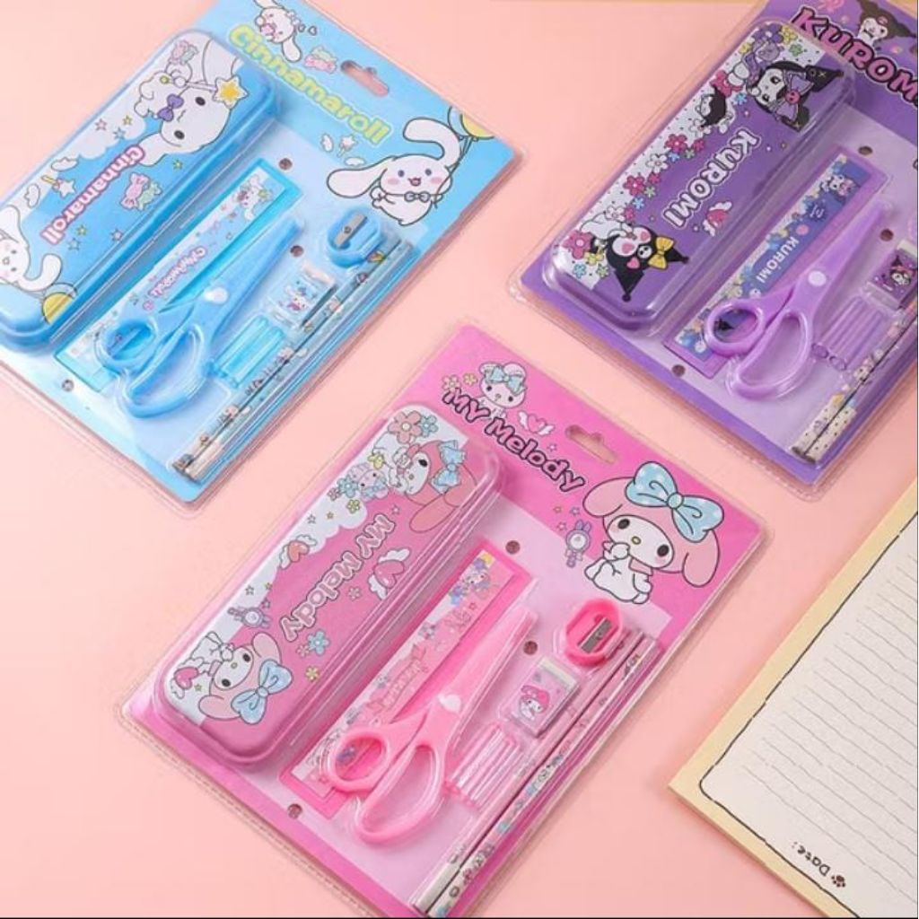

INDAH JAYA STORE | STUDY SET MOTIF SANRIO 6IN1