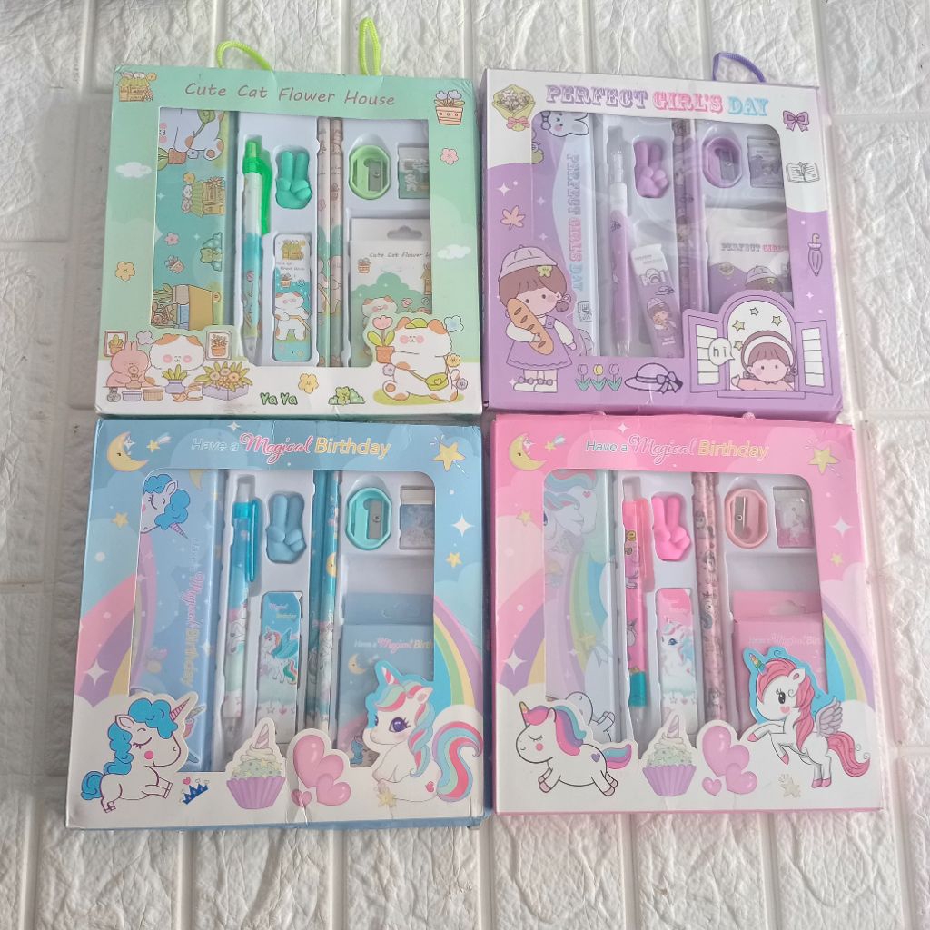 

INDAH JAYA STORE | STUDY SET BOX CUTE