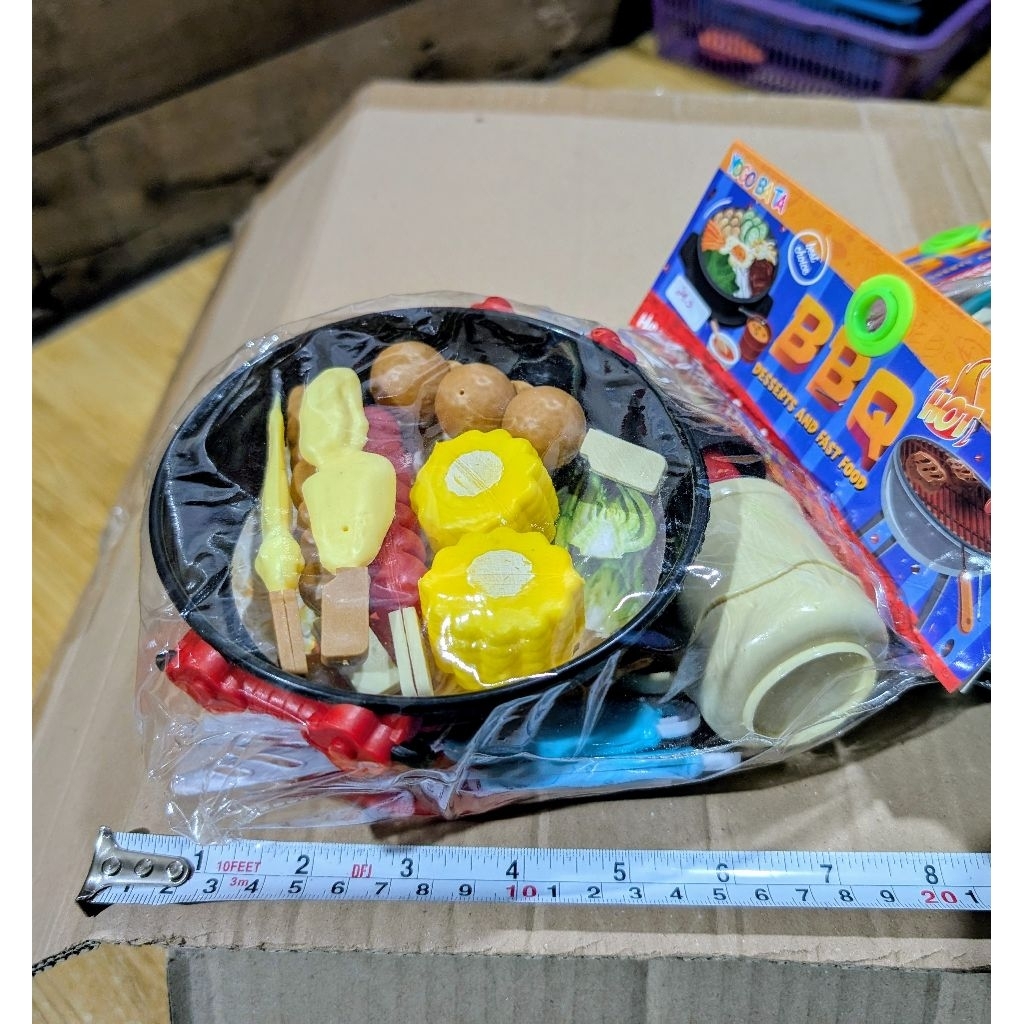 Mainan Bbq Sate Fast Food Masak Masakan Barbeque Replika Sate Makanan | Mainan Anak