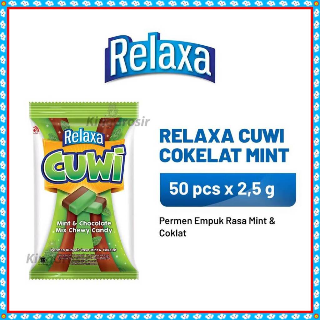 

Relaxa Cuwi Candy 125gr Isi 50pcs Relaxa Chewy Candy / Permen Relaxa Cuwi Empuk
