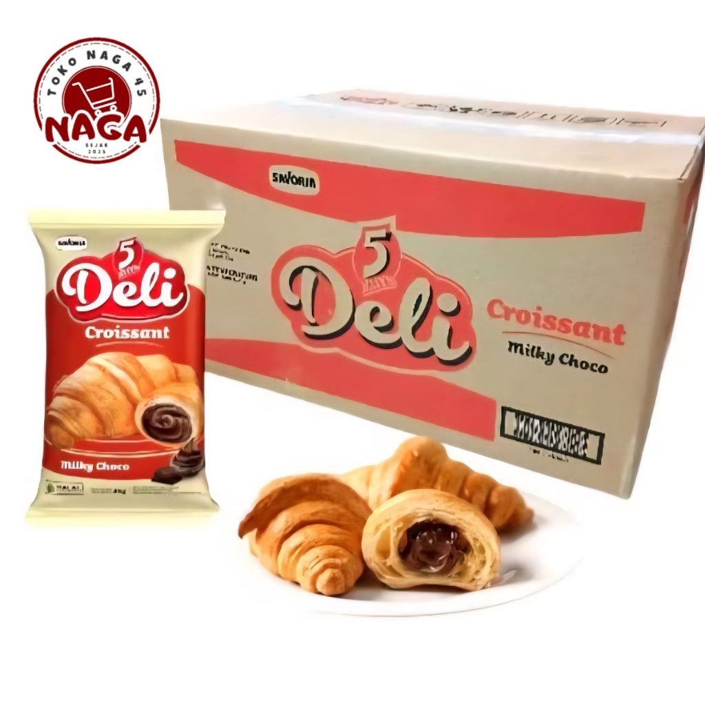 

SALE 1 DUS ISI 20 DELI CROISSANT ROTI MILKY CHOCO / karton