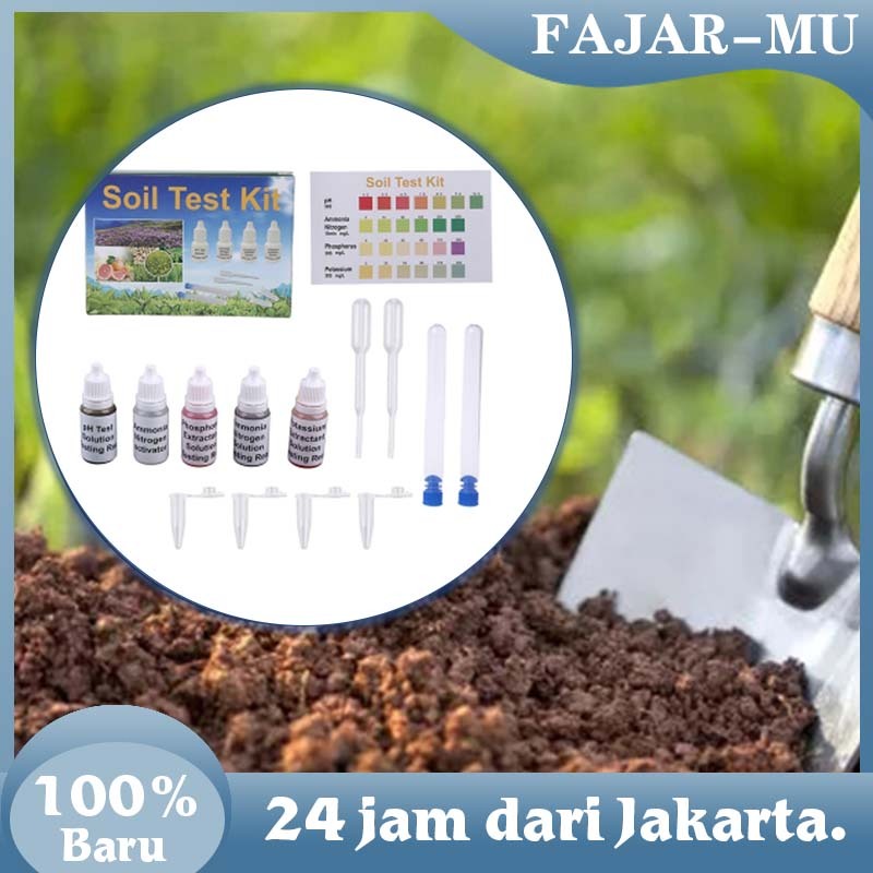Tes Kit Analisa Ph / Amonia Nitrogen Fosfor Phosphorus Potasium Test Kit Tanah / Npk Soil Tester