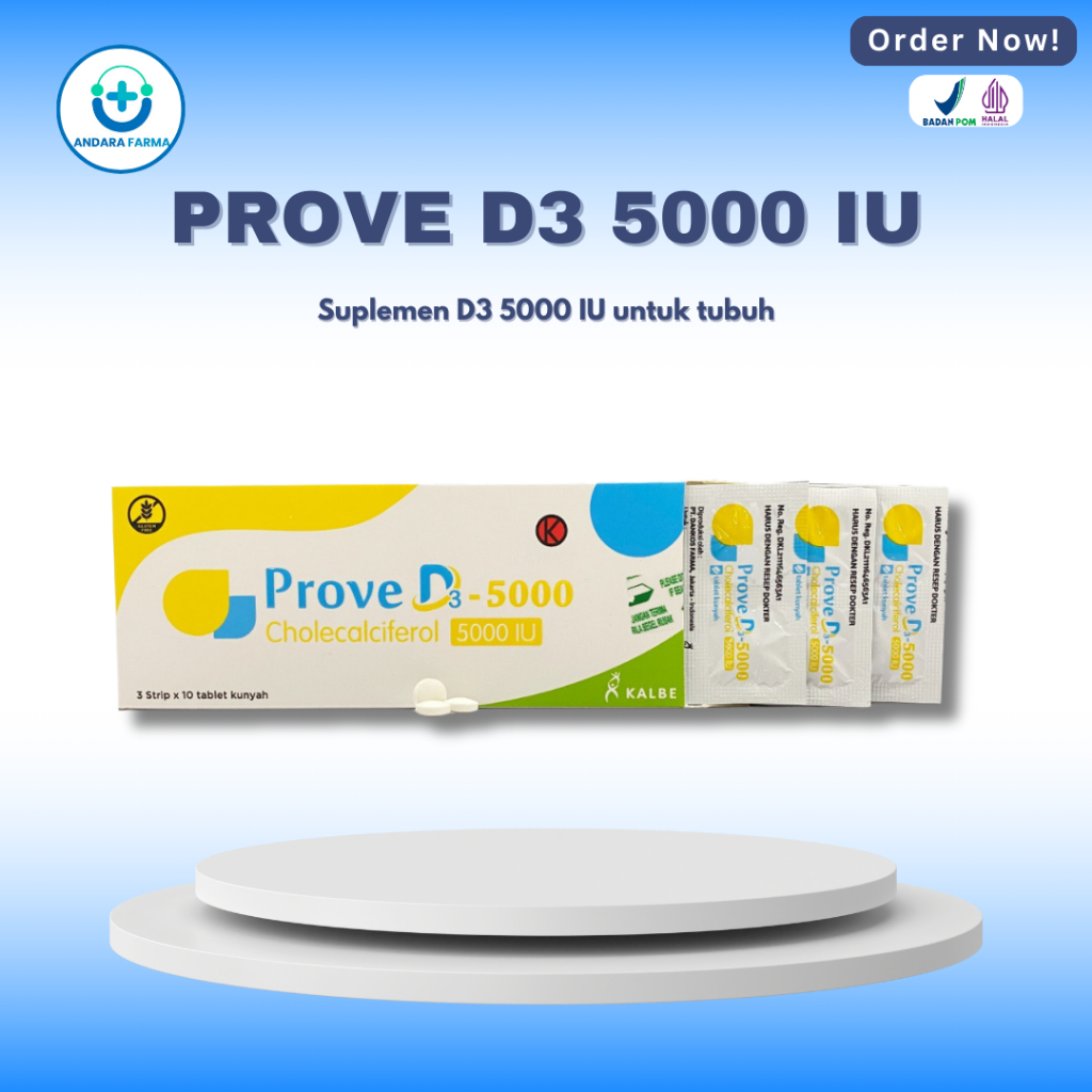 PROVE D3 5000 IU | (1 Strip) Suplemen D3 5000 IU untuk tubuh