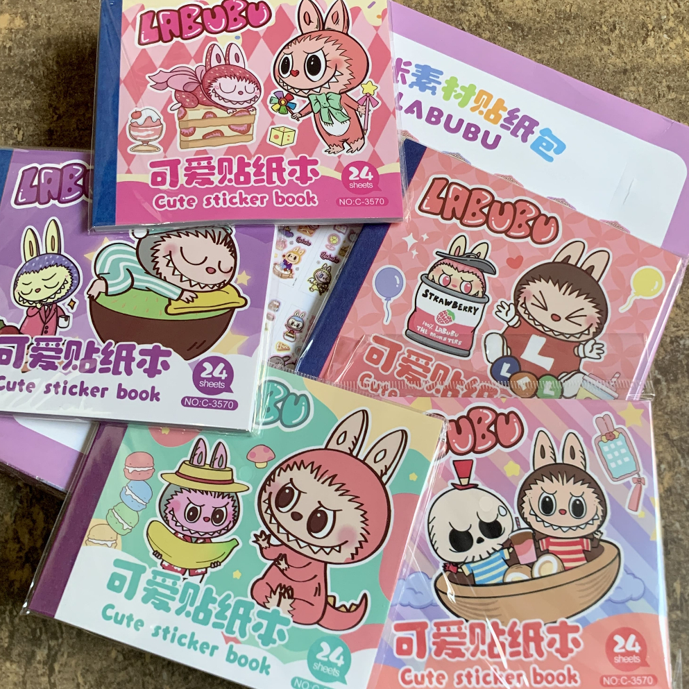 

Buku Stiker Labubu Lucu – Labubu Sticker Book | Stiker Imut & Unik 24 Sheets