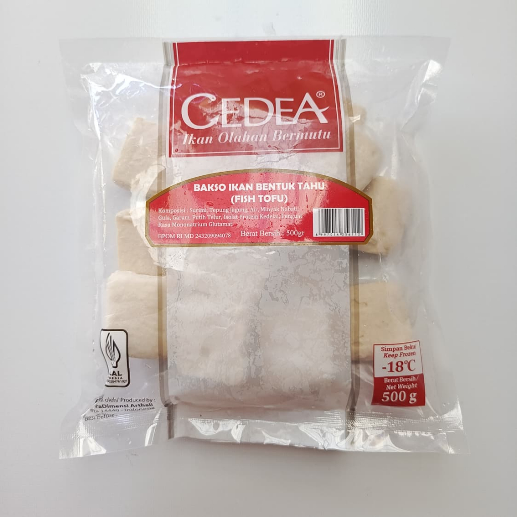 

CEDEA Bakso Ikan Putih Bentuk Tahu/Fish Tofu 500gr Seafood Suki Halal Enak