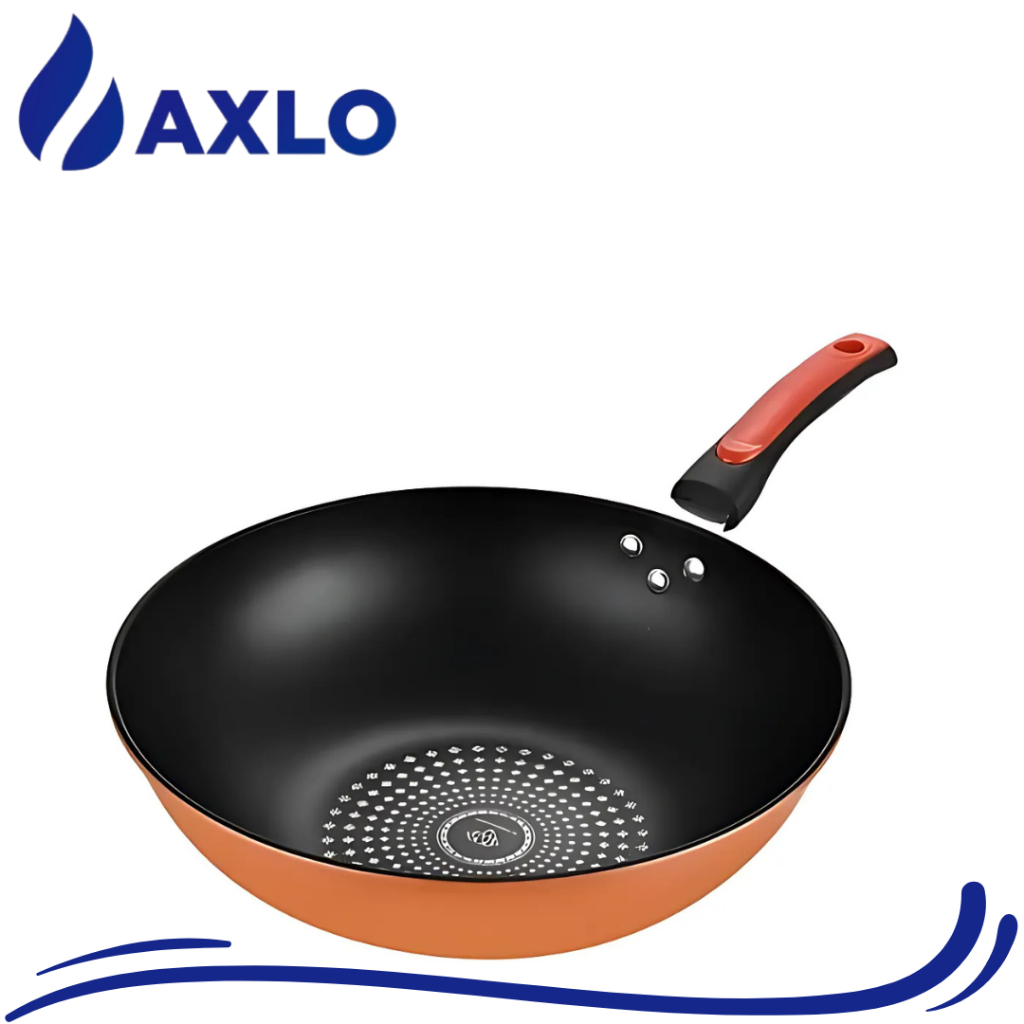 Wajan Penggorengan Enamel 32cm Wajan Teflon Fry Pan Penggorengan Kuali Wok Pan Panci Wajan Teflon