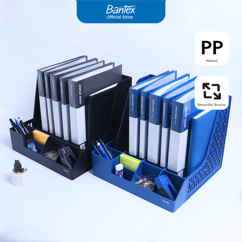 

Bantex File Organizer / Magazine Holder / Rak Simpan Buku dan Pena / Bahan PP | 4 Section BJ7648