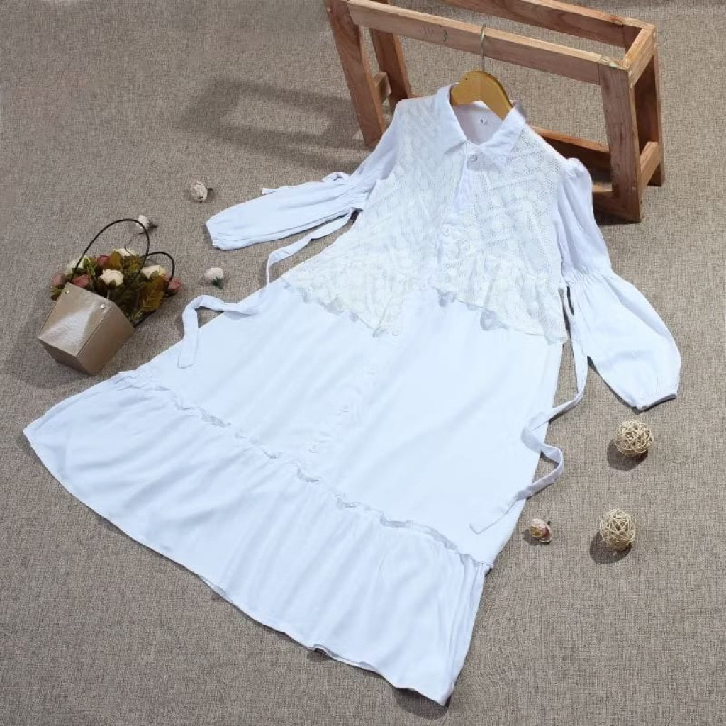 baju anak / gamis putih / baju anak muslim / gamis anak putih / baju anak / baju anak murah / baju a