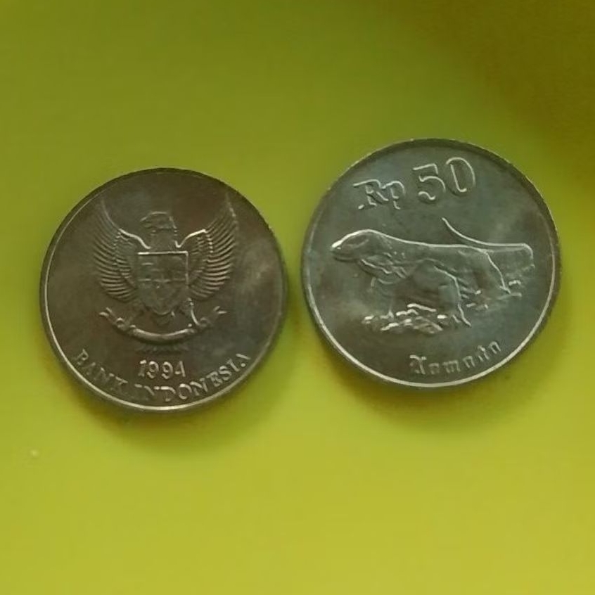 UANG KUNO KOIN 50 RUPIAH KOMODO TAHUN 1994