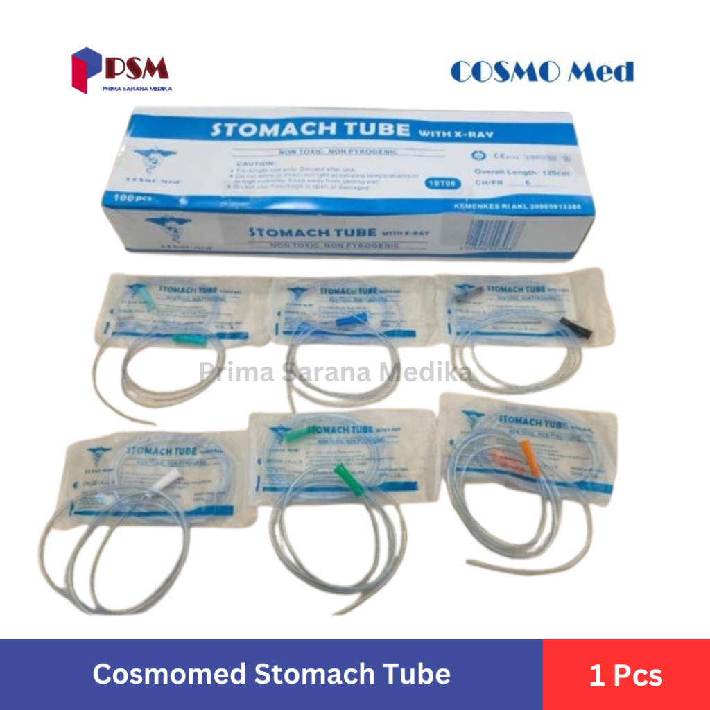 Cosmomed Stomach Tube NGT Selang Sonde 6,8,10,12,14,16 Fr 120cm