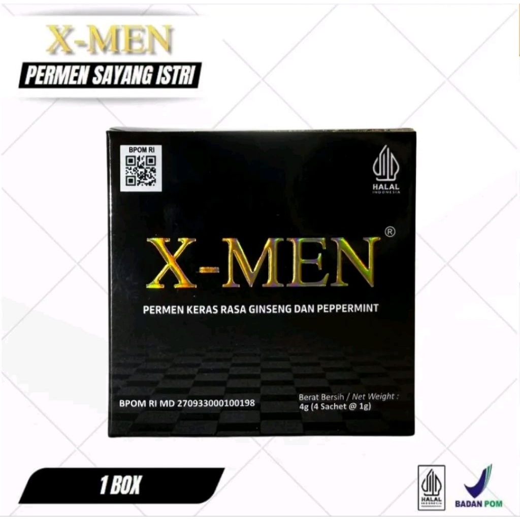 

[Privasi Aman] Xmen Permen Ginseng Rasa Peppermint Original 1 Box isi 4 pcs