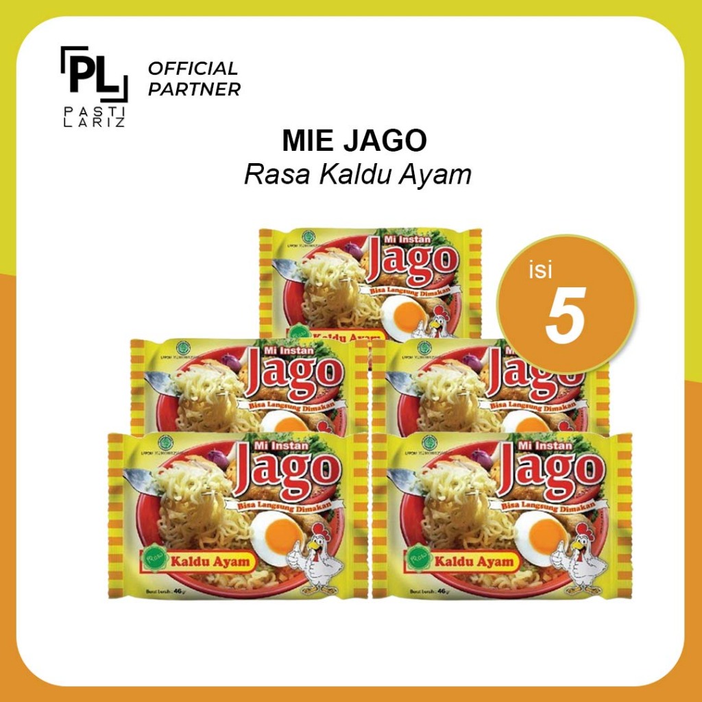 

[ISI 5PCS] MIE JAGO Kaldu Ayam - Mie Instant Viral Rasa Kaldu Ayam Enak dan Praktis Isi 5pcs