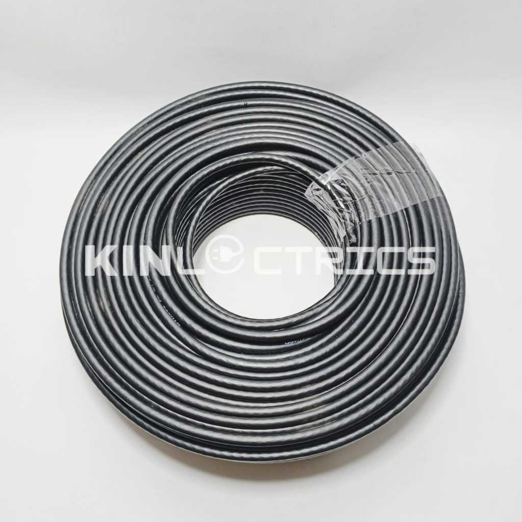 KINLECTRICS Kabel Antena RG6 TV Digital Analog Kabel Antena Panjang 100 yard
