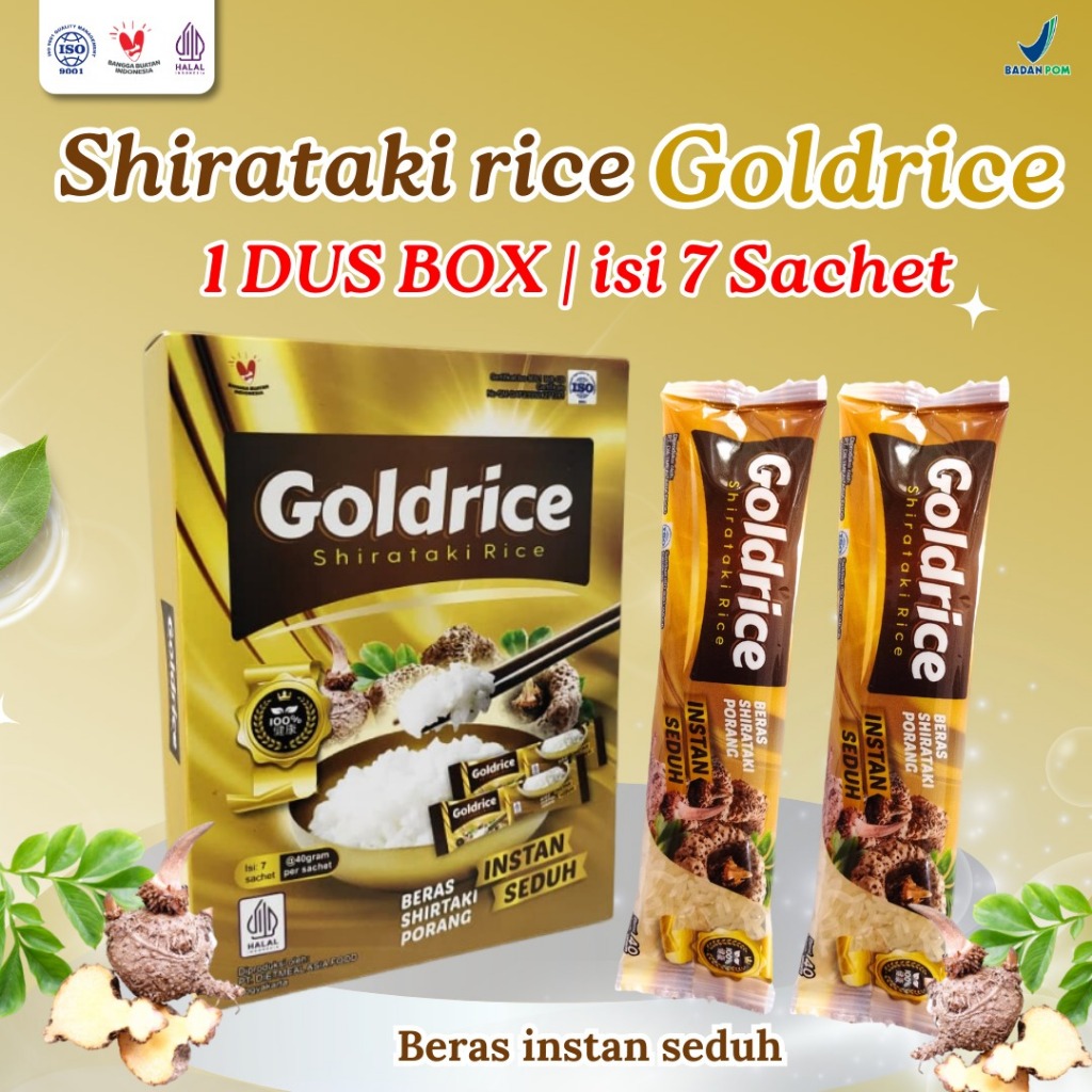 

Goldrice Beras Porang Kemasan Dus Box Isi 7 Sachet