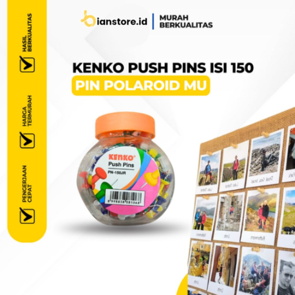 

Push Pin Kenko PN-150JR isi 150 termurah