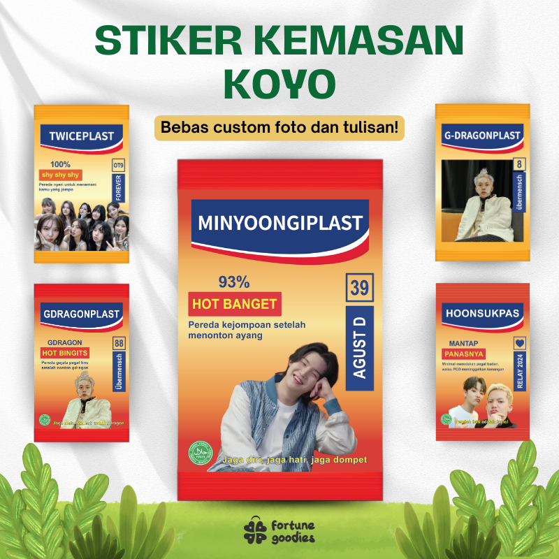 Stiker Tempel Koyo Hansaplast Panas dan Hangat Bebas Custom Request KPOP