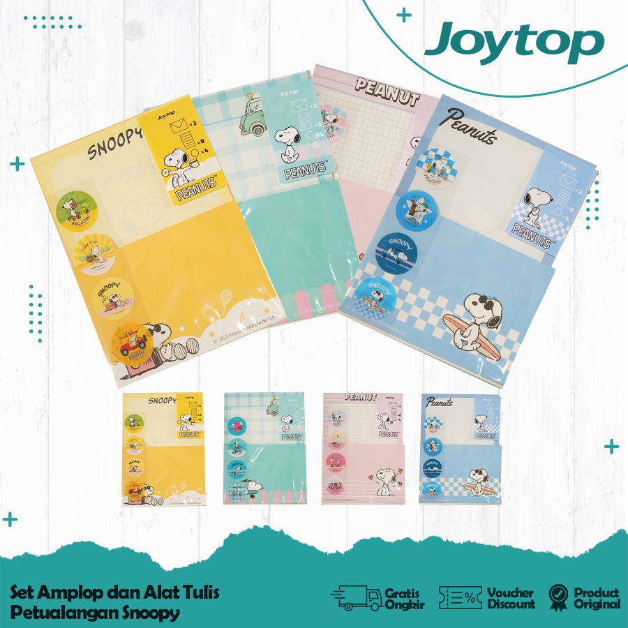

JOYTOP 3 in 1 Set Amplop Kertas Surat Snoopy / Snoopy Greeting Birthday Card