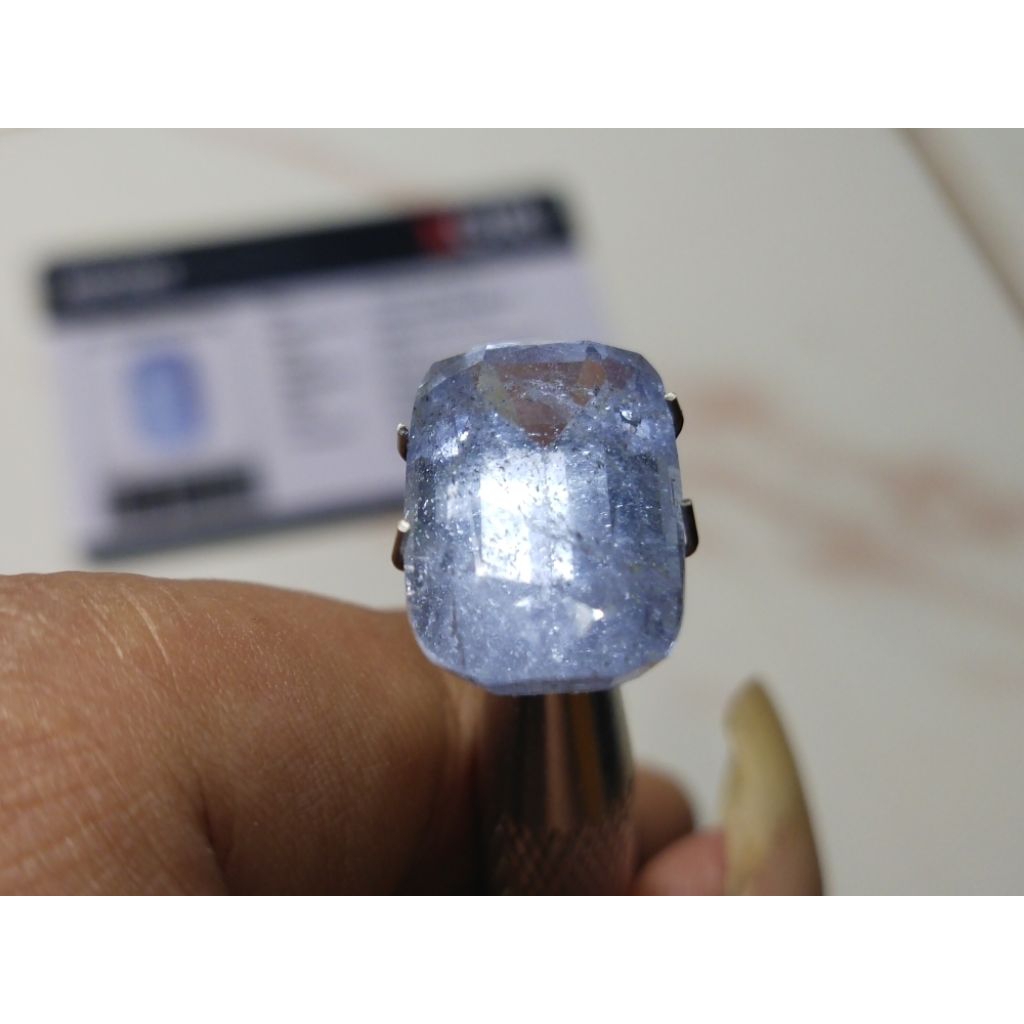 Natural Maxixe Beryl 14.12 Ct Langka Mewah Memo GRI