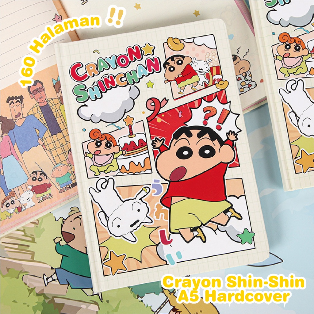 

Hadiah Alat Tulis Yang Sangat Indah Untuk Awal Musim Sekolah Kartun Animasi Crayon Shin-Chief Serial Notebook Keluarga Shiba-Shiba A5 Menebal Hardcover Horizontal Line Local Kelahiran