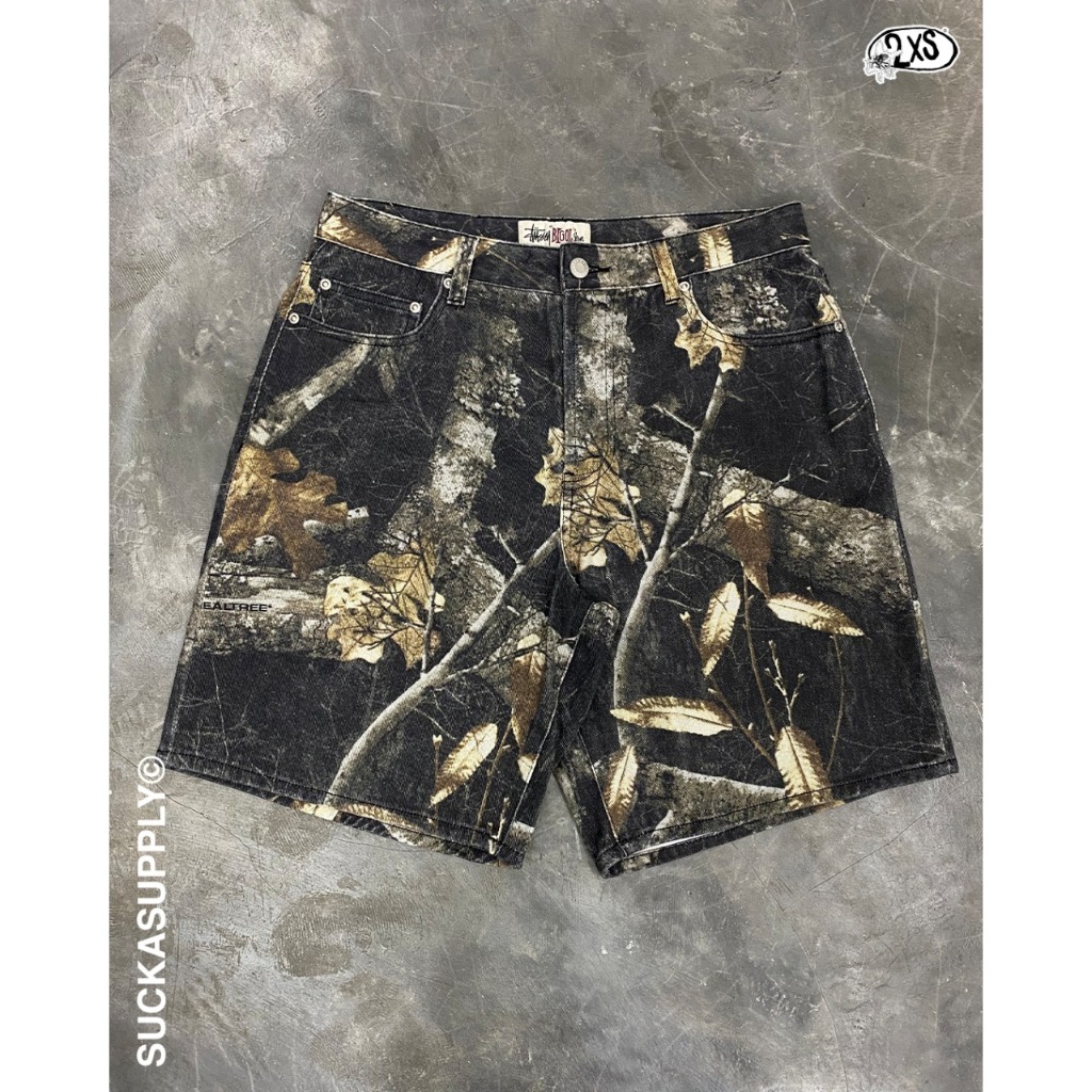 STUSSY BIG OL STOCK REALTREE EDGE SHORT - BLACK