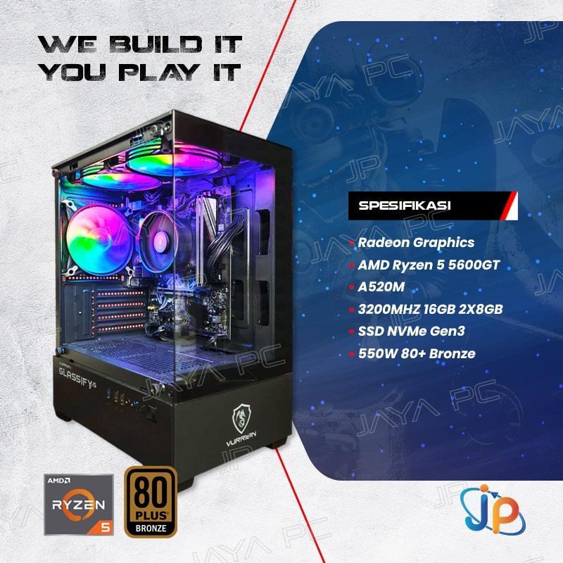 GAMING POINT AMD - PC Rakitan Ryzen 5 5600GT | 16GB DDR4 | Radeon Graphics | SSD NVMe