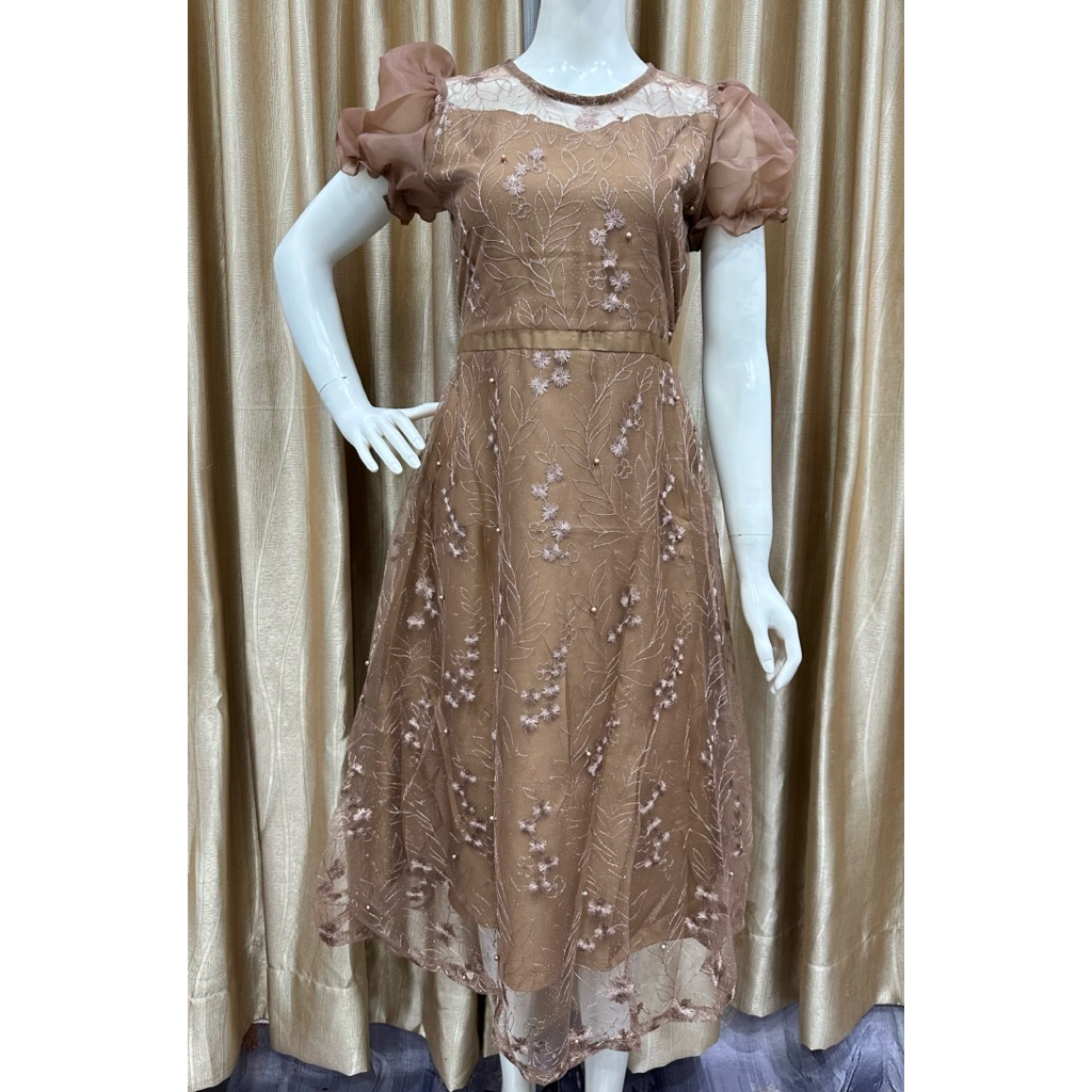 Gaun Wanita Dress Remaja Cewek Ulangtahun Wisuda Terbaru 2025 Gaun Pesta Dewasa Batik Pernikahan Keb