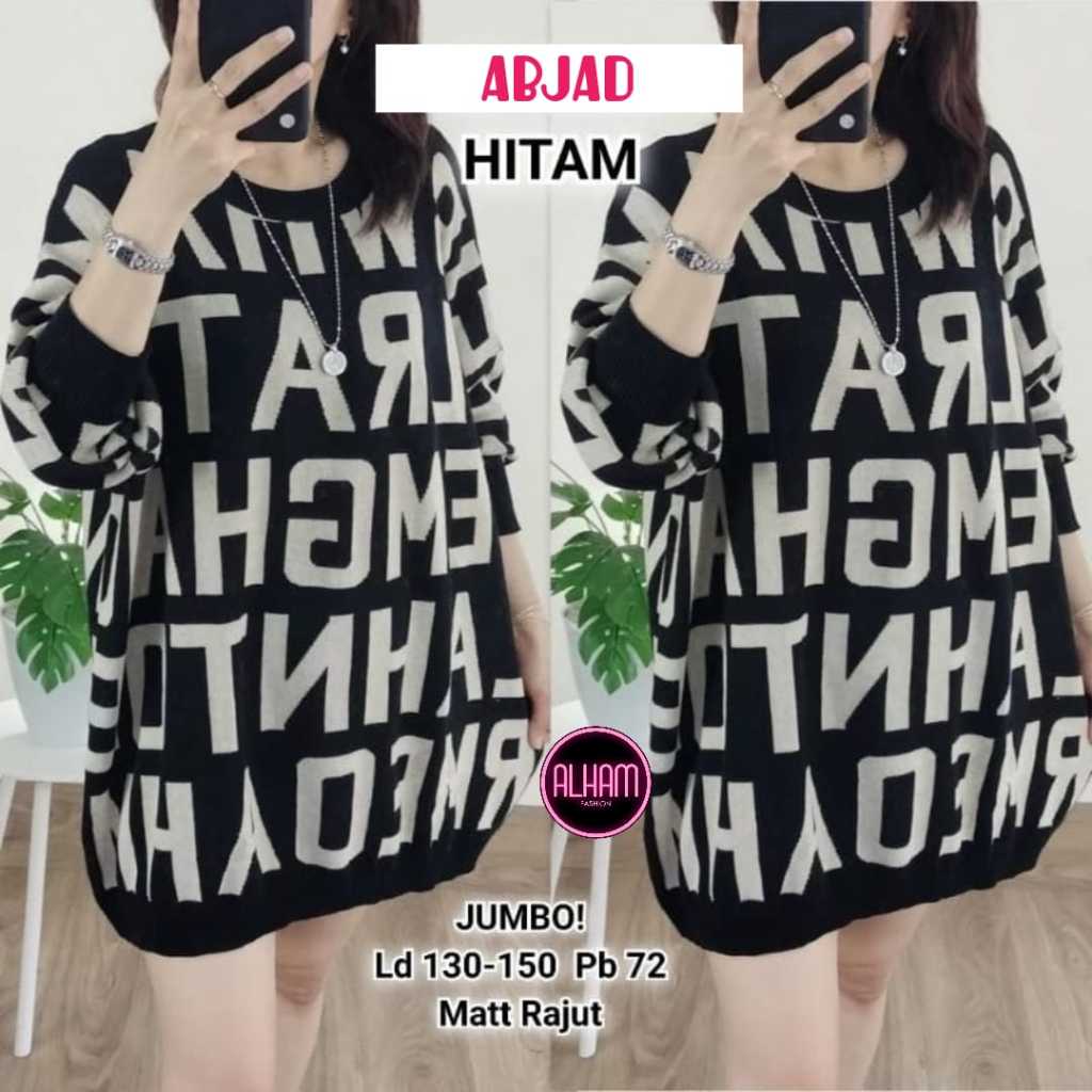 BLOUSE WANITA RAJUT IMPORT JUMBO LD 130 ATASAN LENGAN PANJANG SIZE XXXL MOTIF TERBARU