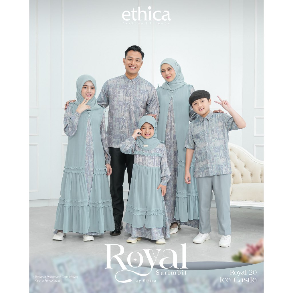 Ethica Royal 20 Ice Castle Kagumi 320 Kahfi 319 Kagumi Kids 168 Kahfi Kids 227 Sarimbit Gamis Kemeja