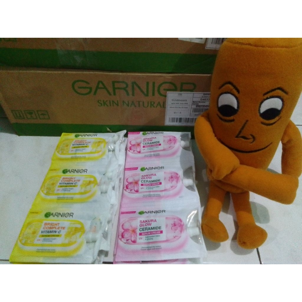 Garnier serum cream sachet 1renteng isi 12pcs