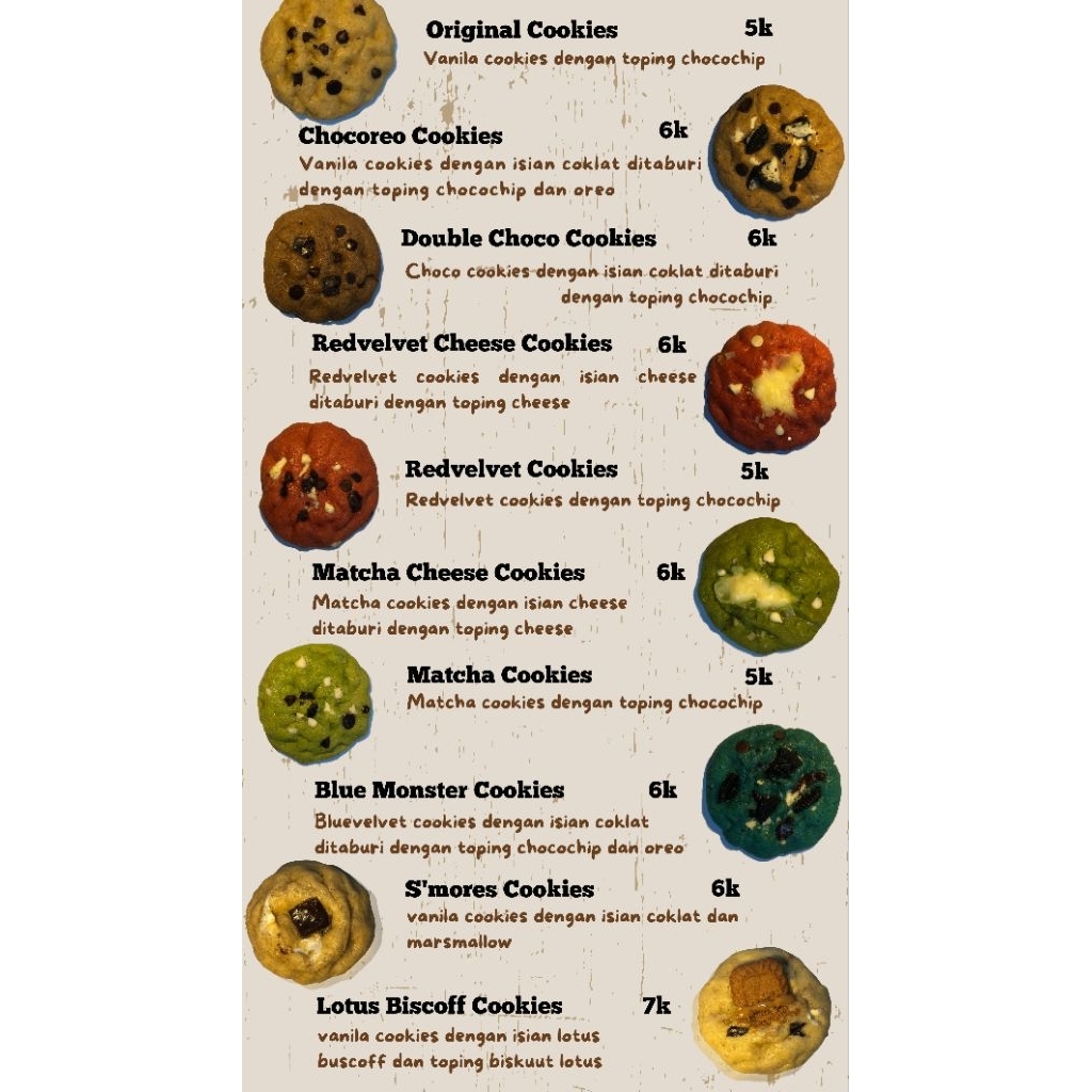 

soft cookies homemade by putri varian isian coklat dan keju