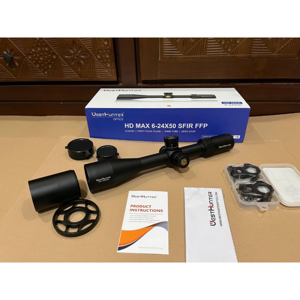 TELESKOP WESTHUNTER HD MAX 6-24X50 SFIR FFP ZERO STOP