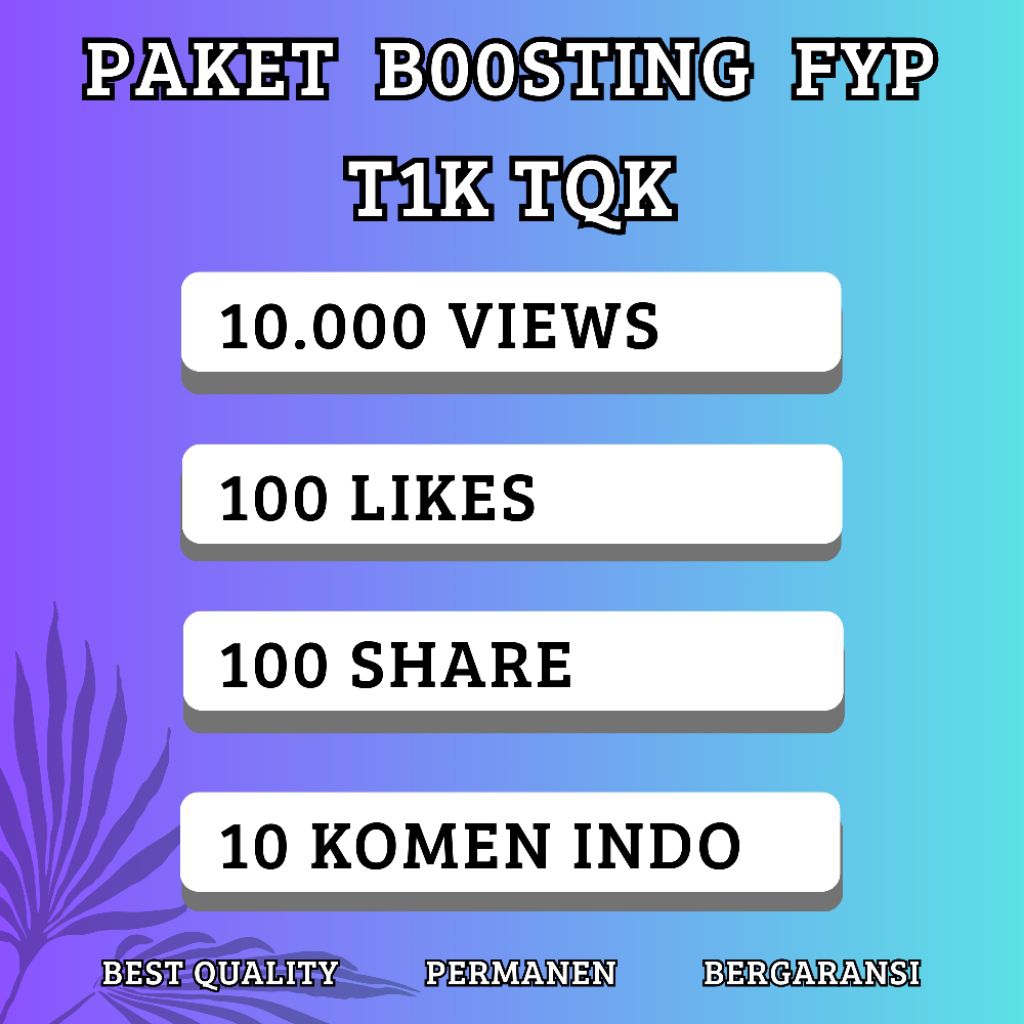 PAKET BOOSTING T1KT0K DENGAN KOMEN REAL AKUN INDO