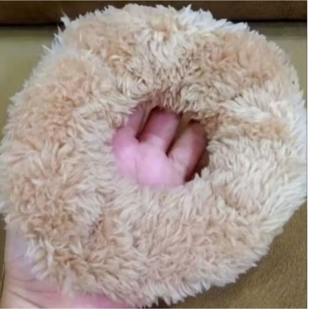 ikat rambut donat jumbo/ikat rambut korea bahan bulu halus