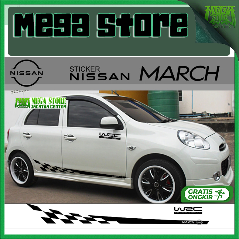 MEGASTORES Sticker Nissan March Aksesories Nissan March