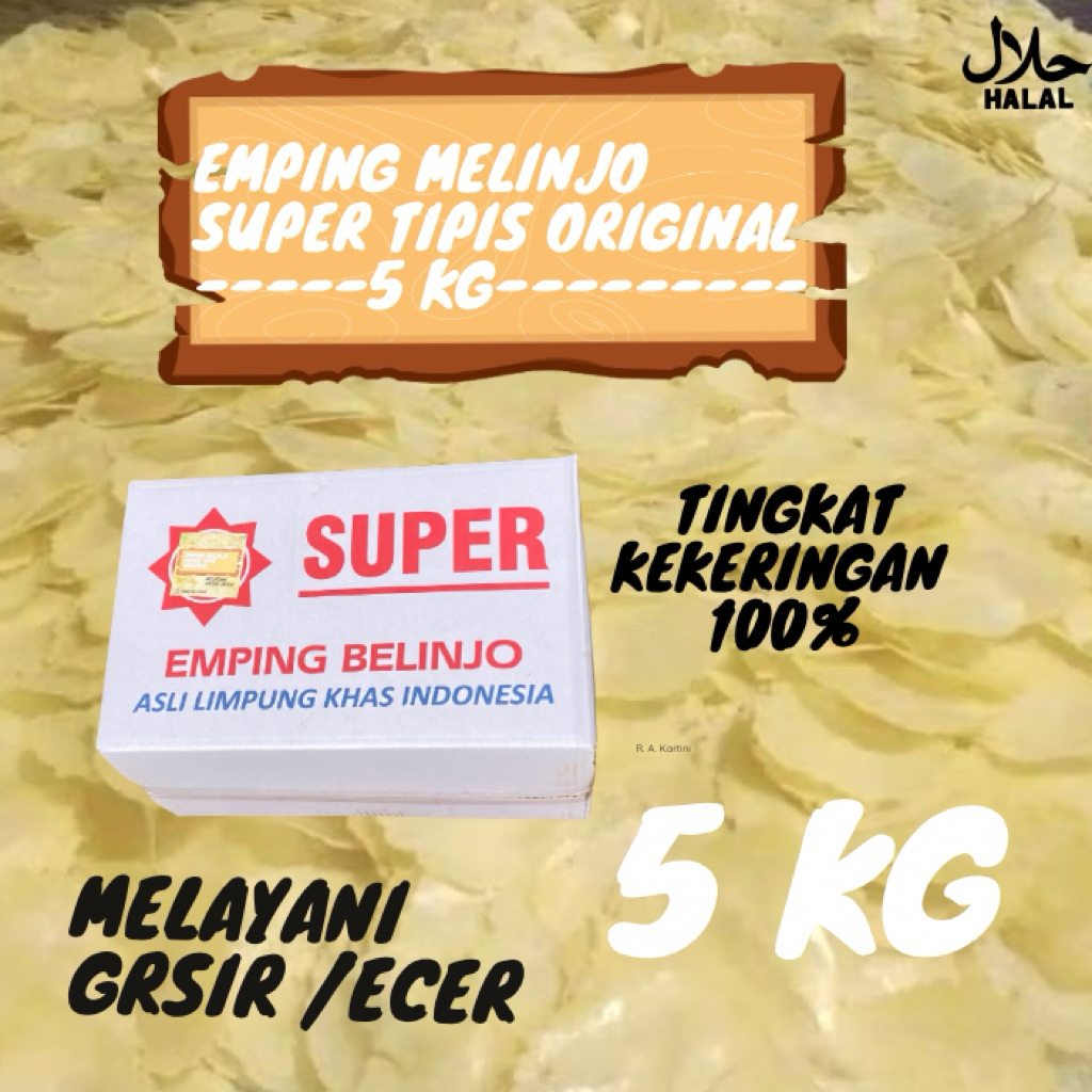 

emping melinjo 5 kg super original kering 100%