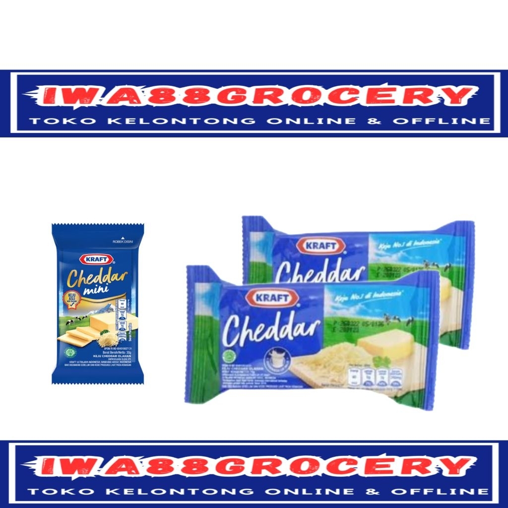 

Kraft cheddar keju olahaan midi dan mini