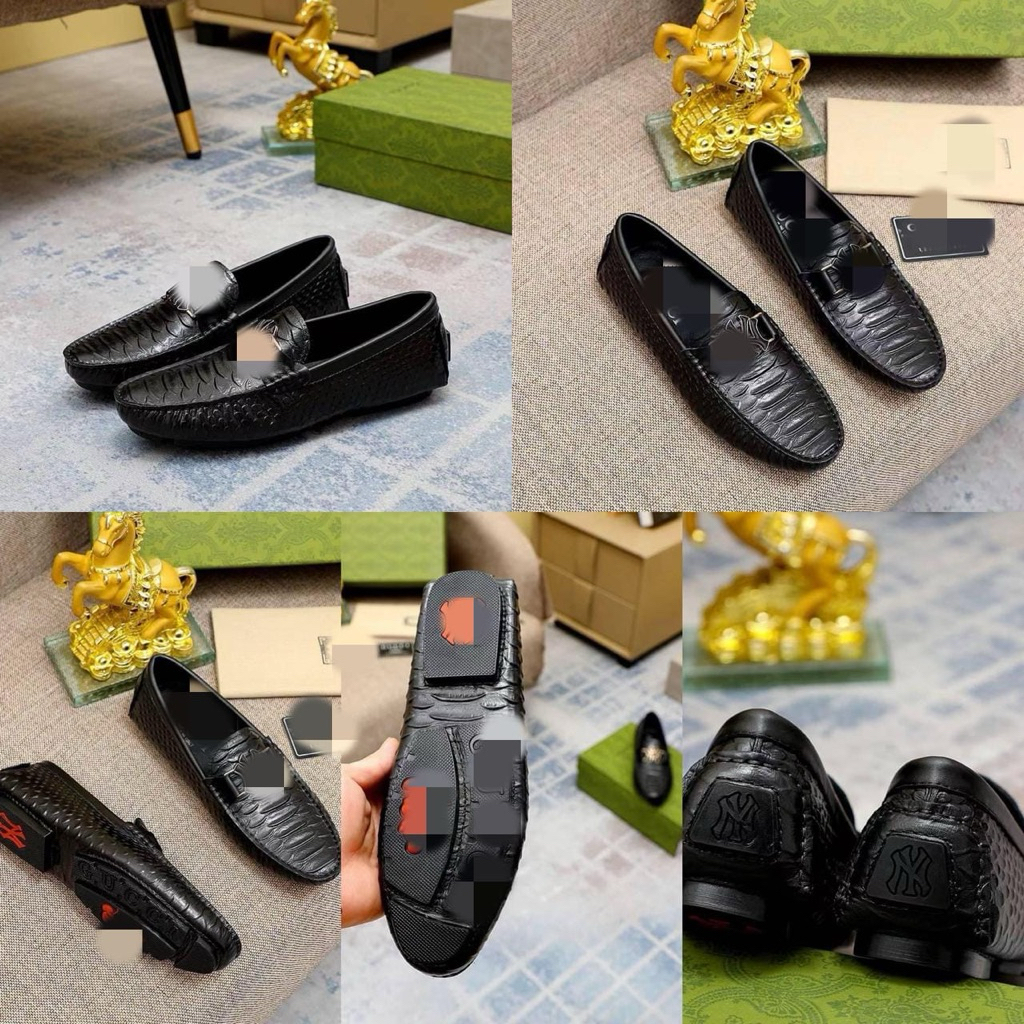 sepatu pria loafers slip on, sepatu cowok tampa tali 6732
