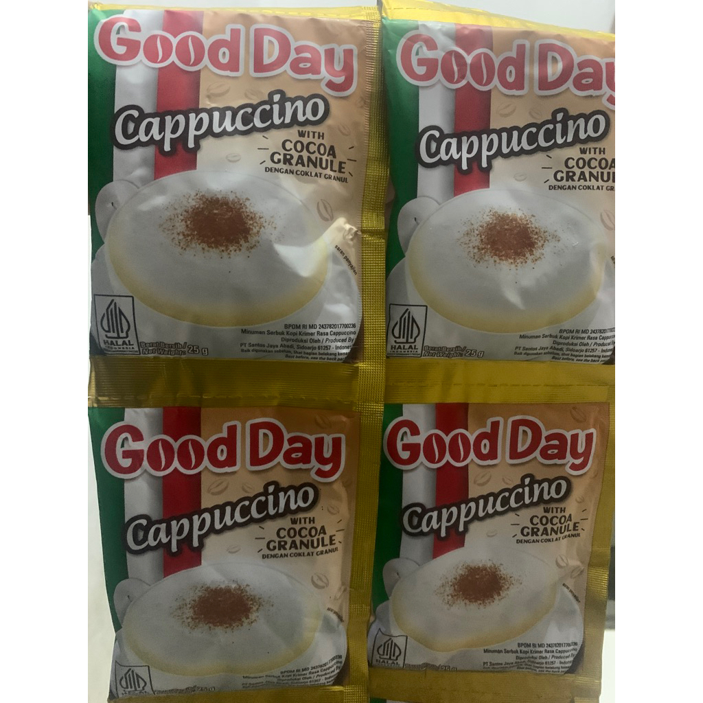 

KOPI GOOD DAY CAPPUCCINO 25g (1renceng isi 10)