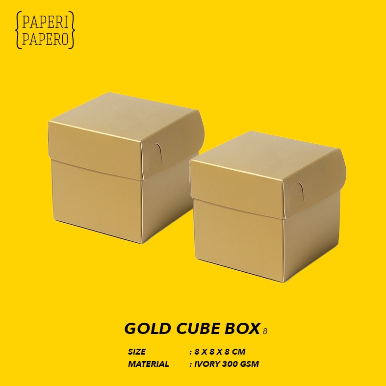 

Gold Cube Box (8 x 8 x 8 cm) - Kotak Emas Packaging Hampers (1 pcs)