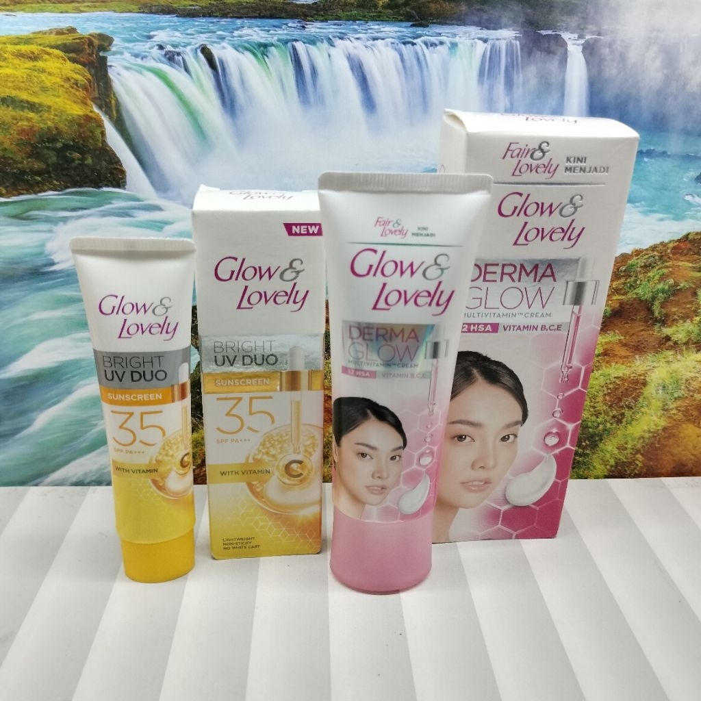 PAKET GLOW & LOVELY KRIM DAN GLOW & LOVELY SUNSCREEN BPOM