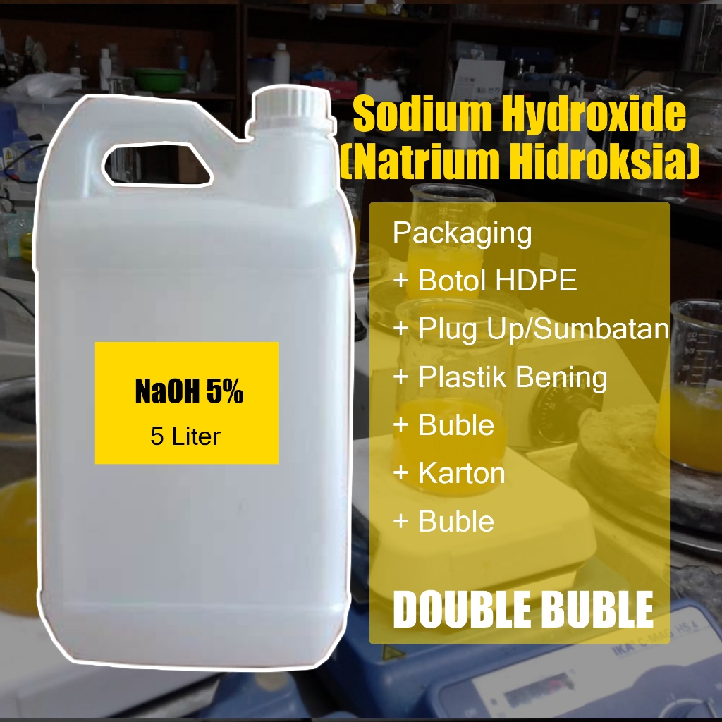 NaOH 5% / Larutan Natrium Hidroksida / Sodium Hydroxide Solution 5 Liter