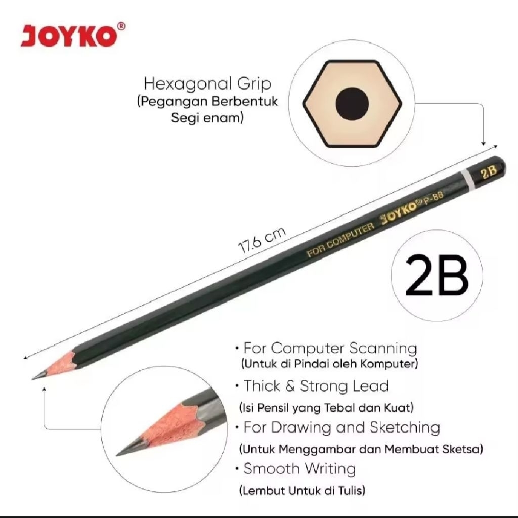 

5 Pcs Pensil Joyko 2 B P88