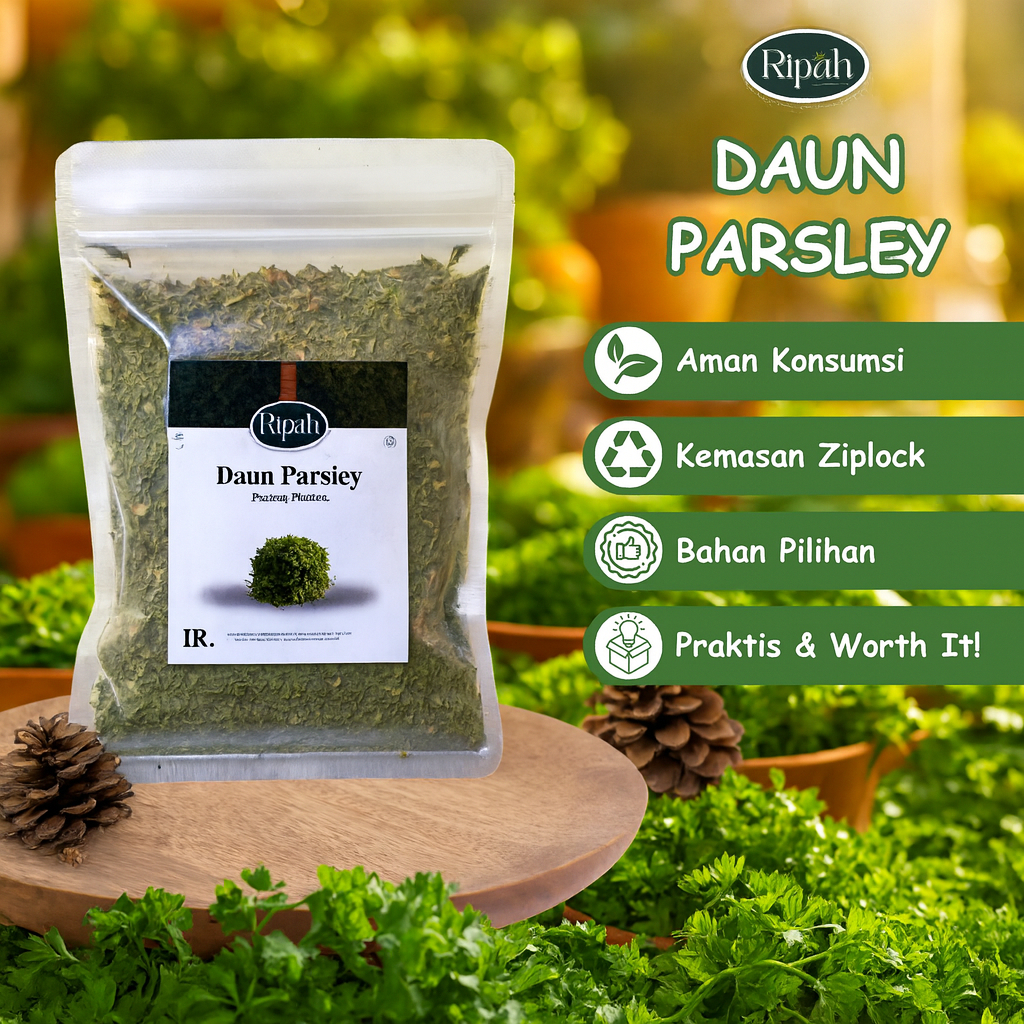 

25gr Daun Parsley Parsley Peterseli Parsley Kering 100% Ripah Rempah PREMIUM QUALITY