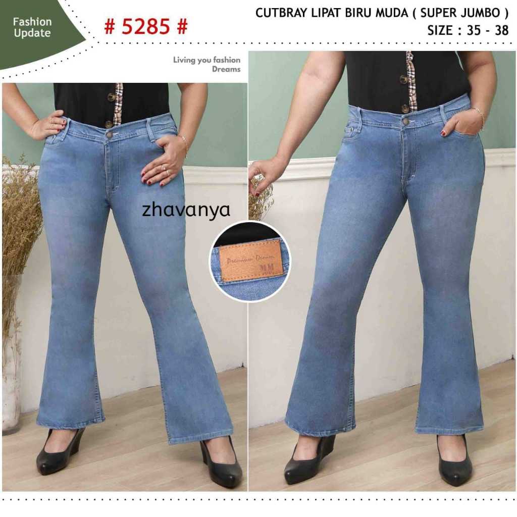 Celana Jeans Cutbray Polos Wanita-Jeans Cutbray Jumbo-Celana Jeans Cutbray Wanita Terbaru-Jeans Wani