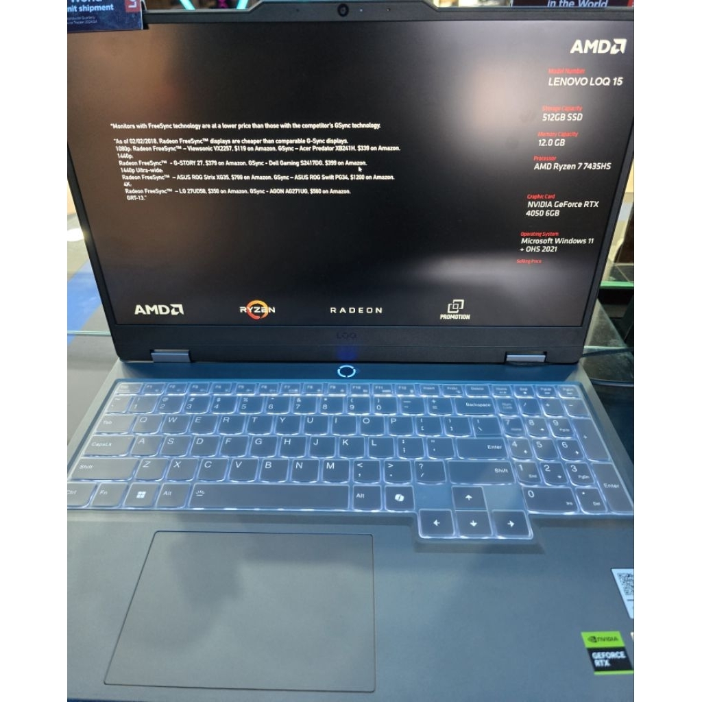 Keyboard Protector Lenovo LOQ 15 Legion 5 15IRX10